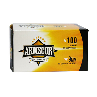 Armscor Precision 9mm Luger Ammunition 100 Rounds FMJ 124 Grain