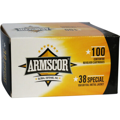 Armscor Precision .38 Special Ammunition 100 Rounds FMJ 158 Grain