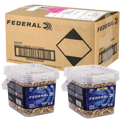 Federal Champion BYOB .22 Long Rifle Ammunition 36 Grain Copper Plated Hollow Point 1260fps