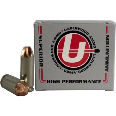 Underwood Ammo 10mm Auto Ammunition 20 Round Box 100 Grain Solid Copper 1825 fps