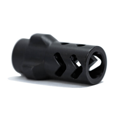 Angstadt Arms 3-Lug Muzzle Brake 9mm Luger 1/2x28 Hardened Steel Nitride Finish Black