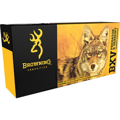 Browning BXV Predator and Varmint .22-250 Rem Ammunition 20 Rounds 50 Grain BXV Polymer Tip 3800fps