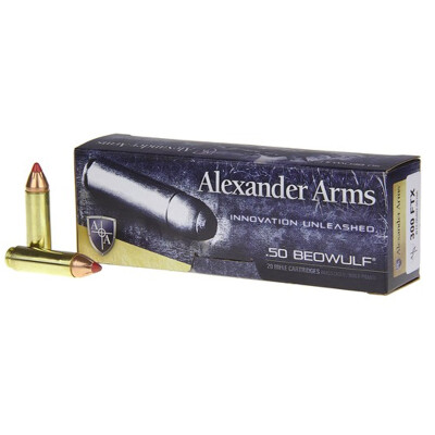 Alexander Arms .50 Beowulf Ammunition 20 Rounds 300 Grain FTX Flex Tip Projectile