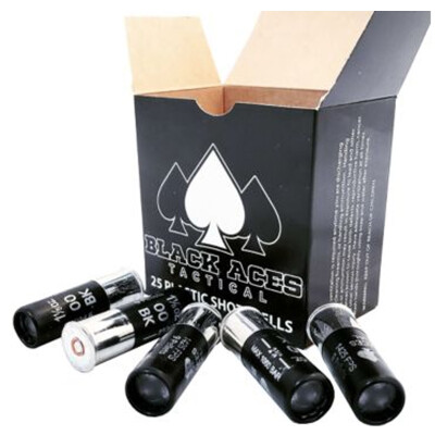 Black Aces Tactical 12 Gauge Ammunition 25 Rounds 2-3/4" 00 Buckshot