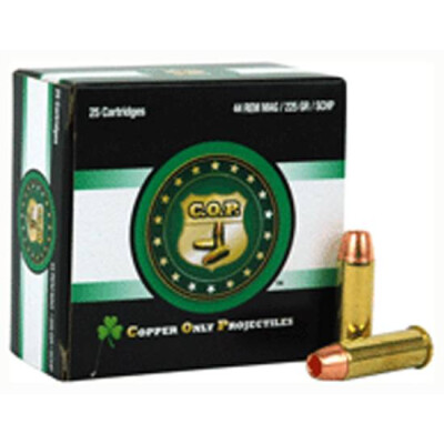 Ammo .500 S&W C.O.P. Copper Only Projectiles 275 Grain Solid Copper Hollow Point 1,640 fps 20 Round Box