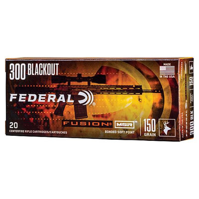 Federal Fusion .300 AAC Blackout Ammunition 20 Rounds SP 150 Grain