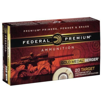 Federal Gold Medal Berger .223 Remington Ammunition 20 Rounds HPBT 73 Grain