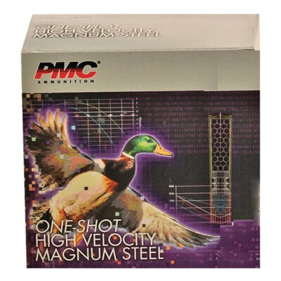 Ammo 12 Gauge PMC One Shot HV Magnum Steel 3" BB Steel 1-1/4 oz 1450 fps 25 Round Box HVST123BB
