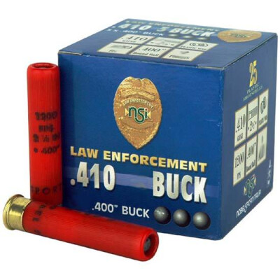 NobelSport LE .410 Bore 2-1/2" Buck 3 Pellets 25 Rnd Box