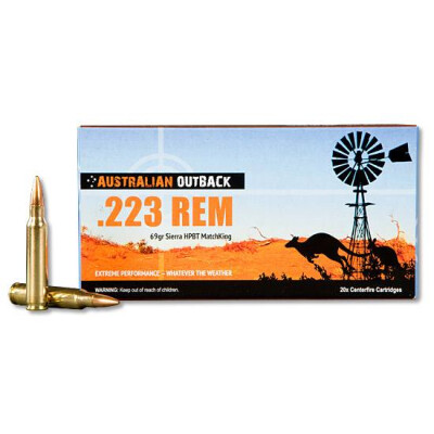 American Outback .223 Rem 69 Grain MK BTHP 20 Round Box