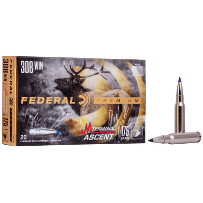 Federal Premium .308 Winchester Ammunition 20 Rounds Terminal Ascent 175 Grain