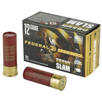 Federal Grand Slam 12 Gauge Ammunition 10 Rounds 2-3/4" Length #5 Copper Plated Lead 1-1/2 Ounce FlightControl Flex Wad 1200fps