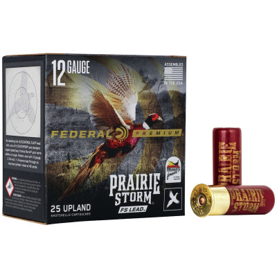 Federal Prairie Storm 12 Gauge Ammunition 25 Rounds 2-3/4" #4 Lead 1-1/4oz