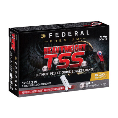 Federal Heavyweight TSS 12 Gauge Ammunition 5 Rounds 3" #7 Heavyweight TSS Payload 1-3/4 Ounce 1200fps