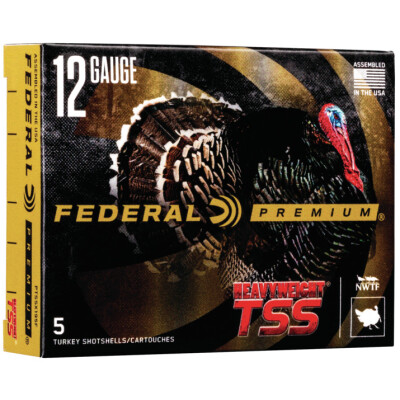 Federal HEAVYWEIGHT TSS 12 Gauge Ammunition 5 Rounds 3-1/2" Shell #8/#10 Combo Tungsten Shot 2-1/2 Ounce 1200fps