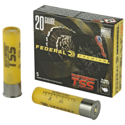 Federal HEAVYWEIGHT TSS 20 Gauge Ammunition 5 Rounds 3" Shell #9 Tungsten Shot 1-1/2 Ounce 1200fps