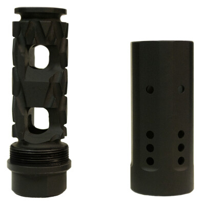 Armaspec 5.56 Rifter Linear Muzzle Brake and Blast Shield 1/2x28