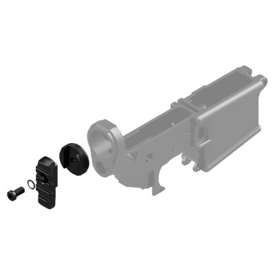 KNS Precision AR/MCX Stock Adapter With Flange For AR-15 Black