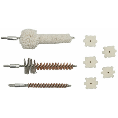 Real Avid AR15 Brush Combo .223 5.56mm Star Chamber Brush Mop and Cleaning Pads 8-32 Threads AVAR15BC
