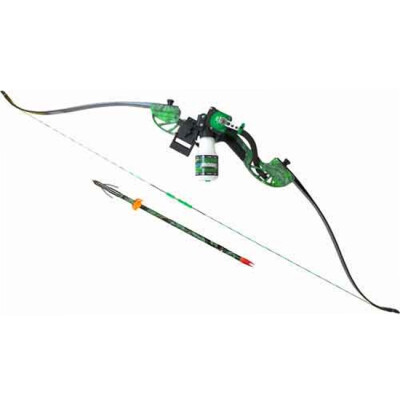 AMS Water Moc Recurve Bowfishing Bow Kit Right Hand Green