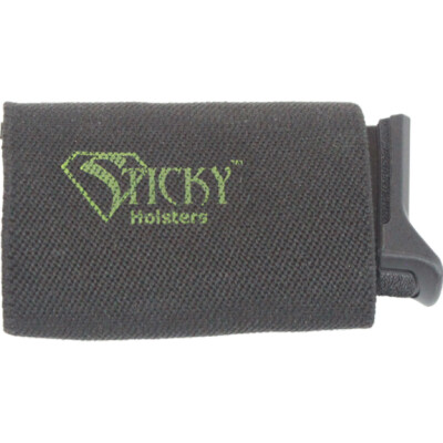 Sticky Holster Belt Slider Magazine Carrier Fits Belts Up To 1.75" Wide Open Ended Accessory Holder Sticky Skin Interior Synthetic Material Black