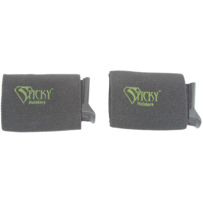 Sticky Holster Belt Slider x2 Magazine Carrier Fits Belts Up To 1.75" Wide Open Ended Accessory Holder Sticky Skin Interior Synthetic Material Black 2 Pack