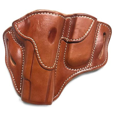 1791 Gunleather Open Top BH1M1 Multi-Fit OWB Holster With Built in Magazine Pouch for 5" 1911 Semi Auto Models Right Hand Draw Leather Classic Brown