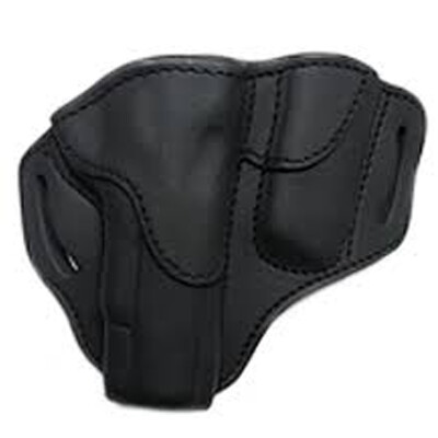 1791 Gunleather Open Top BH1M1 Multi-Fit OWB Holster With Built in Magazine Pouch for 5" 1911 Semi Auto Models Right Hand Draw Leather Stealth Black