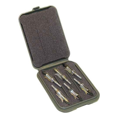 MCM Case-Guard Mechanical Broadhead Case Holds 6 Broadheads Army Green
