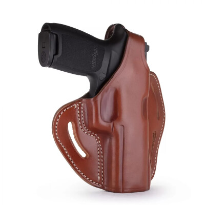 1791 Gunleather BHX-3 Dual Position OWB Thumb Break Belt Holster Full Size Semi Auto Models Right Hand Draw Leather Classic Brown