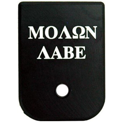 CruxOrd Magazine Base Plate for Glock Molon Labe Aluminum Black