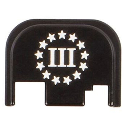 CruxOrd Glock 43 Back Plate 3% Flag Aluminum Black