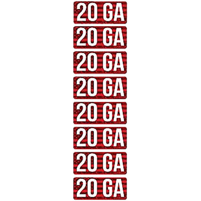 MTM Ammo Caliber Labels 20 Gauge 8 Pack