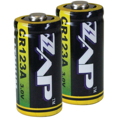 ZAP Lithium CR123A Batteries 2 Pack
