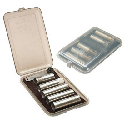 Medium Choke Tube Case Clear Smoke Holds 6 Tubes