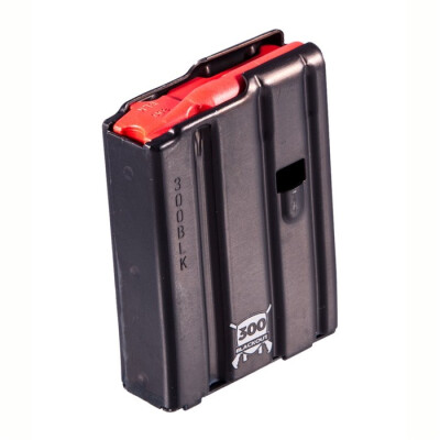 D&H Tactical AR-15 .300 Blackout 10 Round Aluminum Magazine With D&H Red Follower Black Anodized