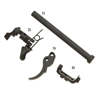 Beretta Factory Replacement Part Beretta Model 92FS/96 Steel Internals Trigger/Safety Lever/Recoil Rod/Magazine Release Matte Black E00706
