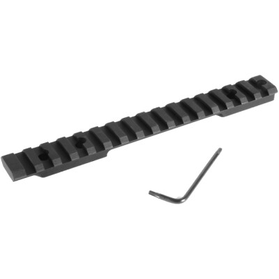 EGW HD Savage Round Back Short Action Picatinny Rail Scope Mount 20 MOA Aluminum Matte Black