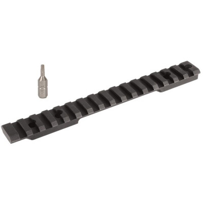 EGW Savage Round Back Short Action One Piece Picatinny Scope Mount #6 Screws Aluminum Matte Black