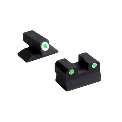 Beretta Vertec Tritium Night Sight Set M9A3 3 Dot Configuration Green Tritium Steel Housing Matte Black