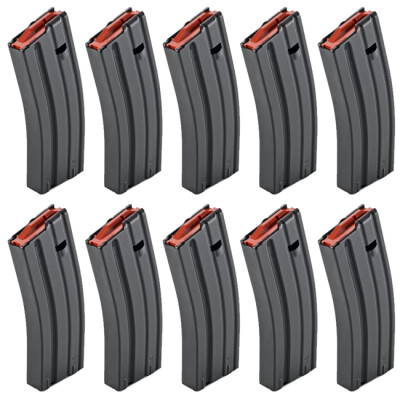 E-Lander AR-15/M16 Magazine 30 Rounds 5.56 NATO Steel Maritime KTL Finish Bulk 10 Pack