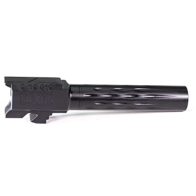 Faxon Drop In Barrel Fits Glock 19 Models All Generations 9mm Luger 416R Stainless Steel Salt Bath Nitride Black Finish