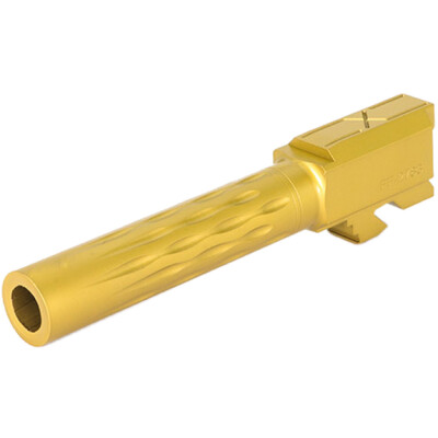 Faxon Barrel For Glock G19 FLAME Match Compact Gen 1-4 9mm SAAMI Stainless Standard Length TiN GB910N19LGQ-N-TiN