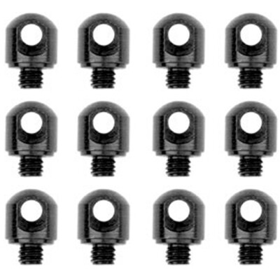 GrovTec Sling Swivel Stud 1/8" Machine Screws Steel Black 12 Pack