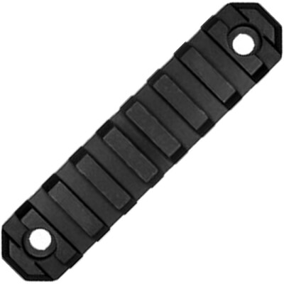 GrovTec Keymod 9 Slot 3.8" Rail Section KeyMod to Picatinny Solid Aluminum Type III Black Hard Anodized Finish