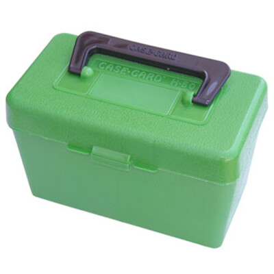 MTM Case-Gard Deluxe H-50 Series Rifle Ammo Box Large Holds 50 Rounds Green H50-RL-10