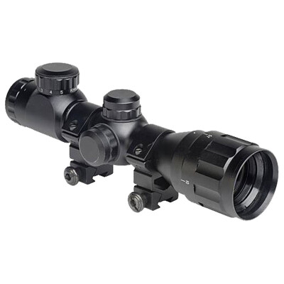 Hatsan Optima 4x32CE-AO Compact Air Rifle Scope Mil-Dot Reticle 1" Tube 1/4 MOA Black Finish