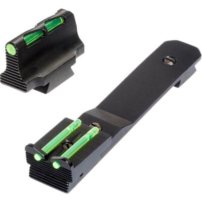 HiViz LITEWAVE Henry Rifle Fiber Optic Sight Set Red/Green/White Adjustable Rear Sight Steel Black