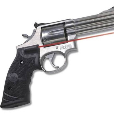 Crimson Trace Lasergrip S&W K, L Frame Square Butt Revolver Rubber Black LG-307