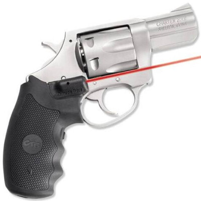 Crimson Trace Lasergrip Charter Arms .38 Special, Mag Pug, Undercoverette, Bulldog, Pathfinder, Patriot Overmold Rubber Black LG-325